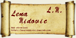 Lena Midović vizit kartica